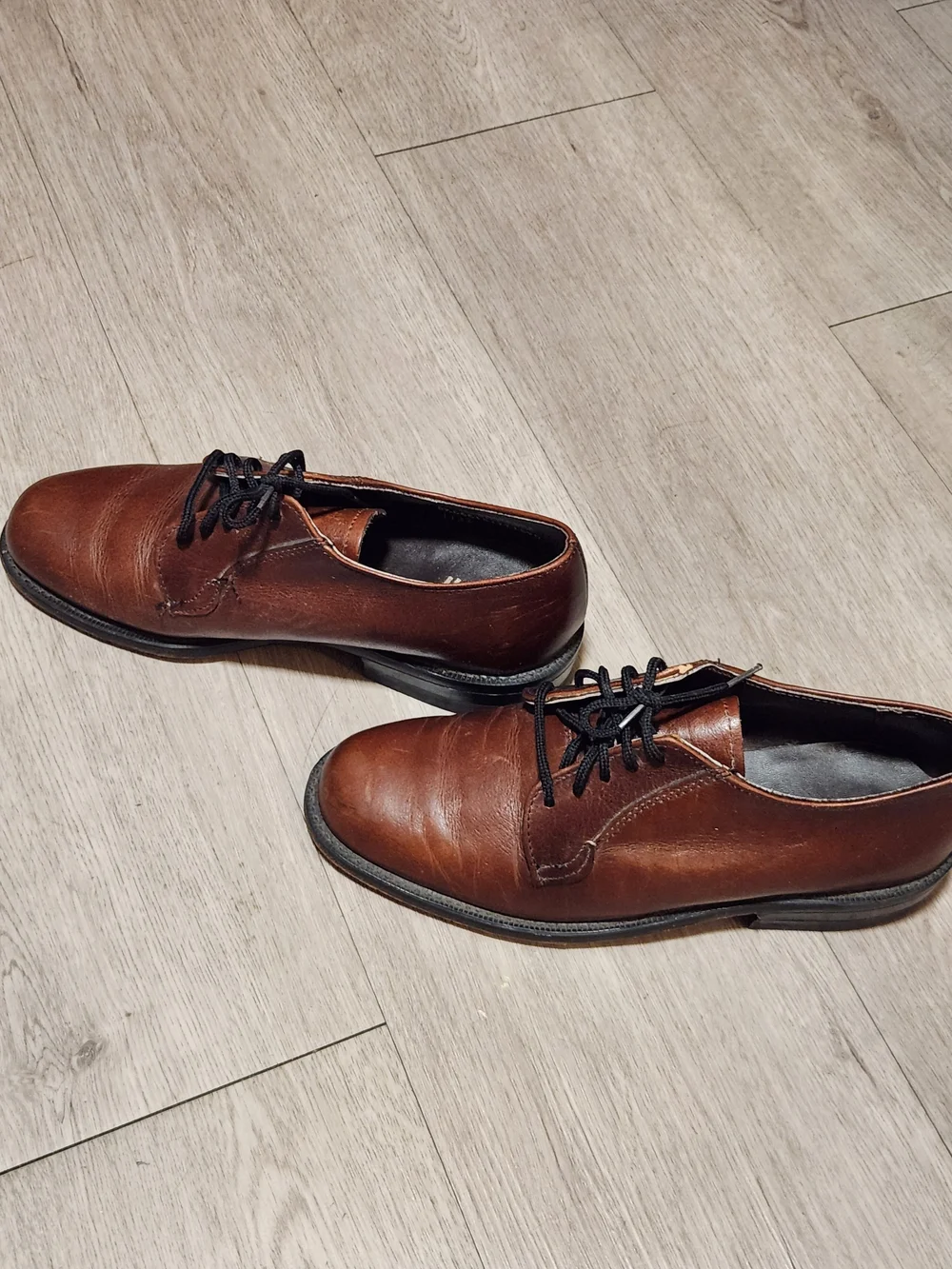 Hitchcock USA Men's Brown Leather Derby Shoes 5.5 EEEE Extra Wide